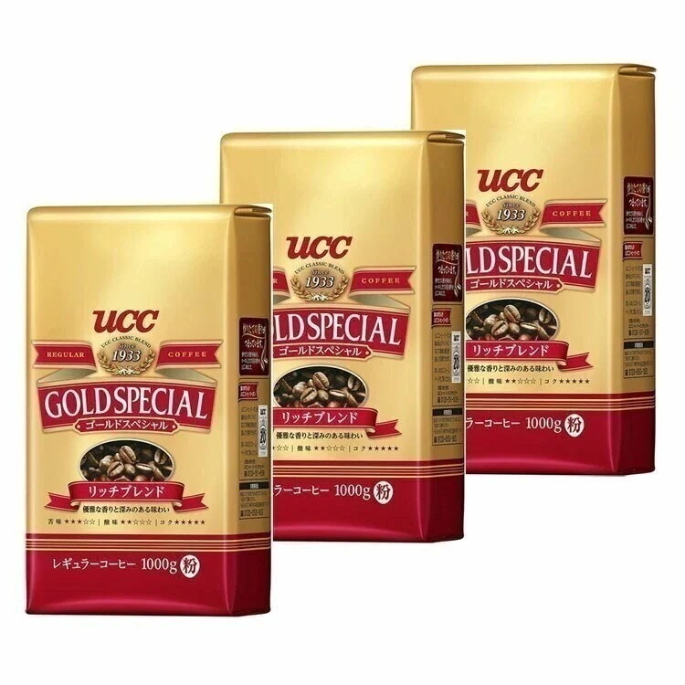 【人気商品】3個セットUCC ゴールドスペシャル リッチブレンド 1000g コーヒー レギュラーコーヒー コー メガ割
