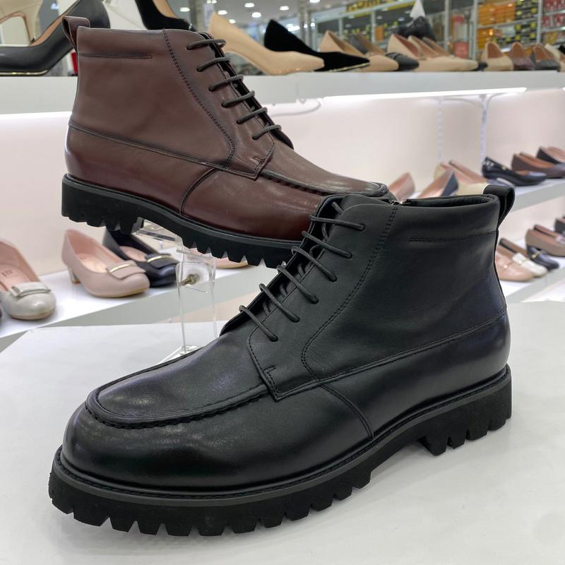 男性牛革ウォーカーチャッカ背が高くなるブーツGN