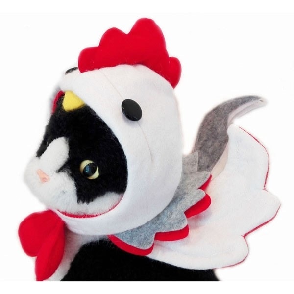 愛猫の服 キャットプリン 羽ばたくホウオウにゃん 白酉さん帽子 １セット　キャットウエア 付け襟 ネックカラー 帽子 コスプレ
