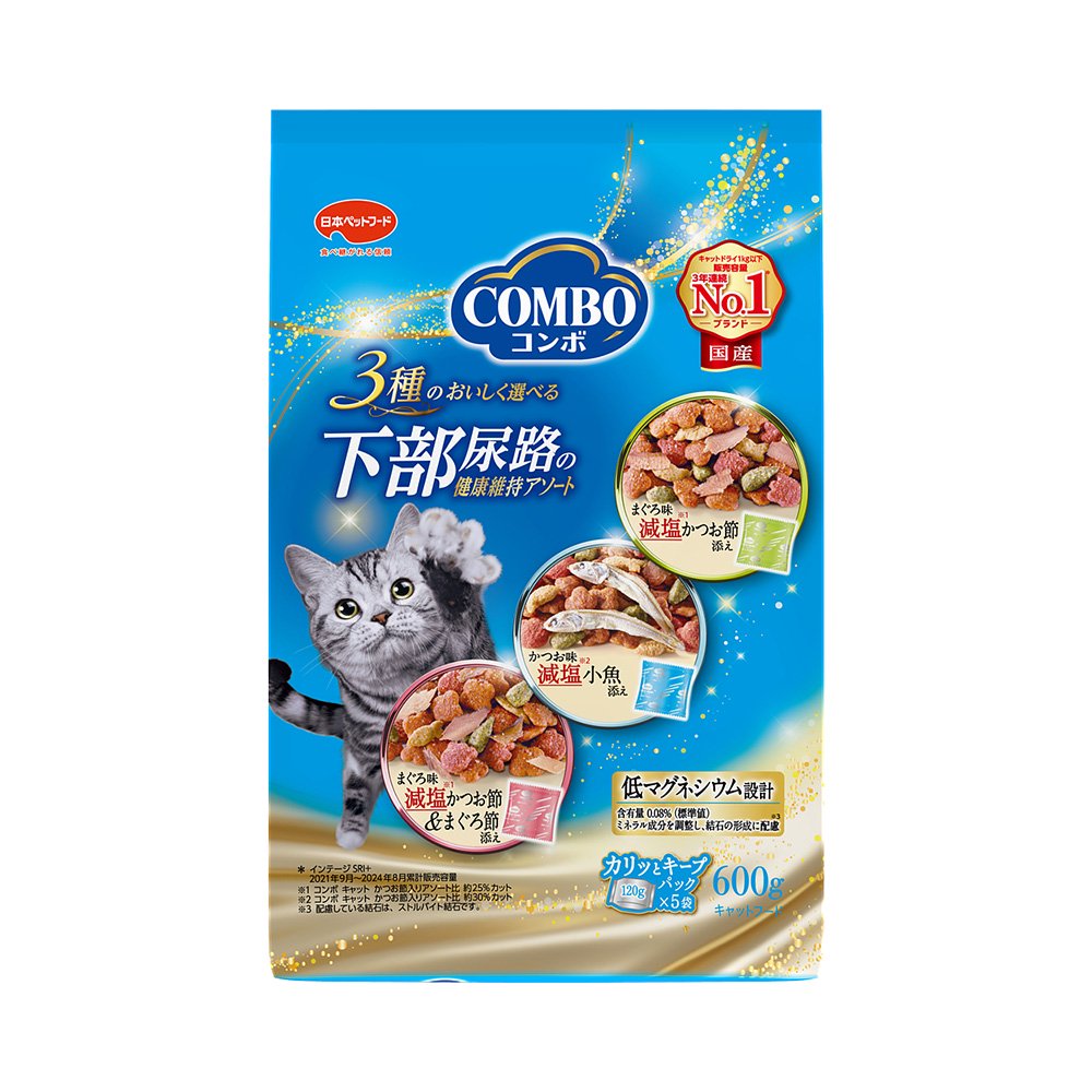 キャットフード　コンボ　キャット　下部尿路の健康維持アソート　６００ｇX１２　ＣＲＣ35―15―60―30―00 8,579円