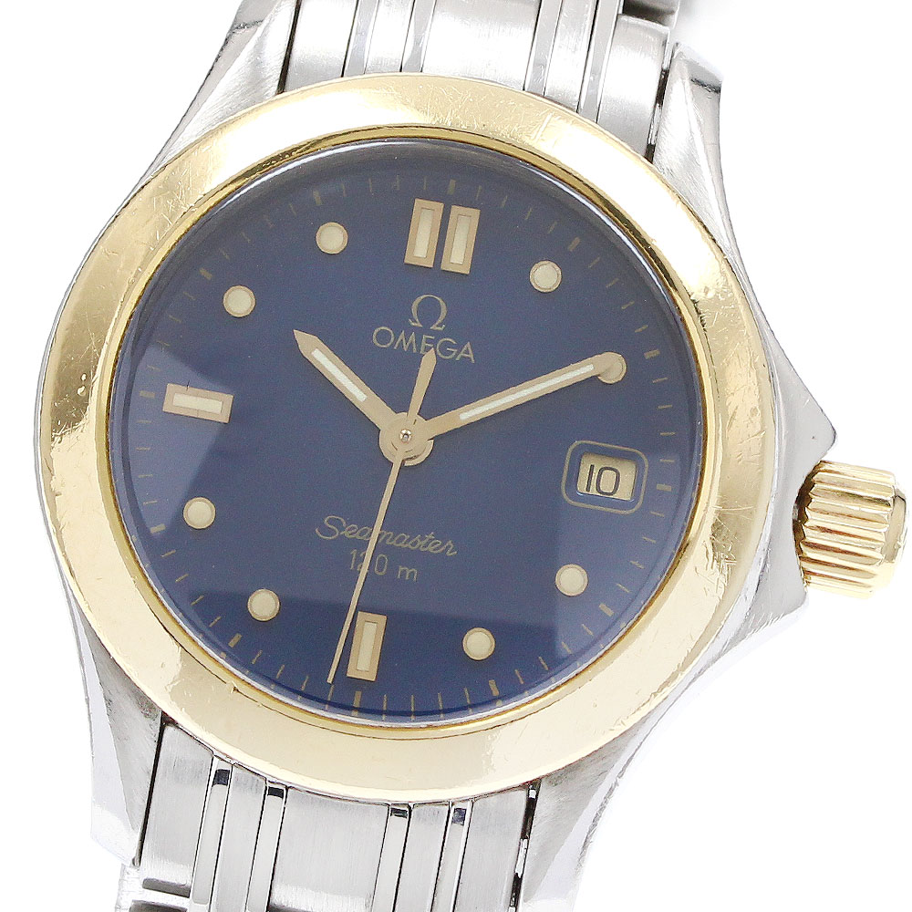 オメガ OMEGA 2481.80 シーマスター120M YGベゼル デイト クォーツ レディース _919408【中古】