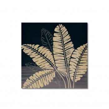 ウッド スカルプチャー アート「バナナリーフ」 BK+NP SA-15094