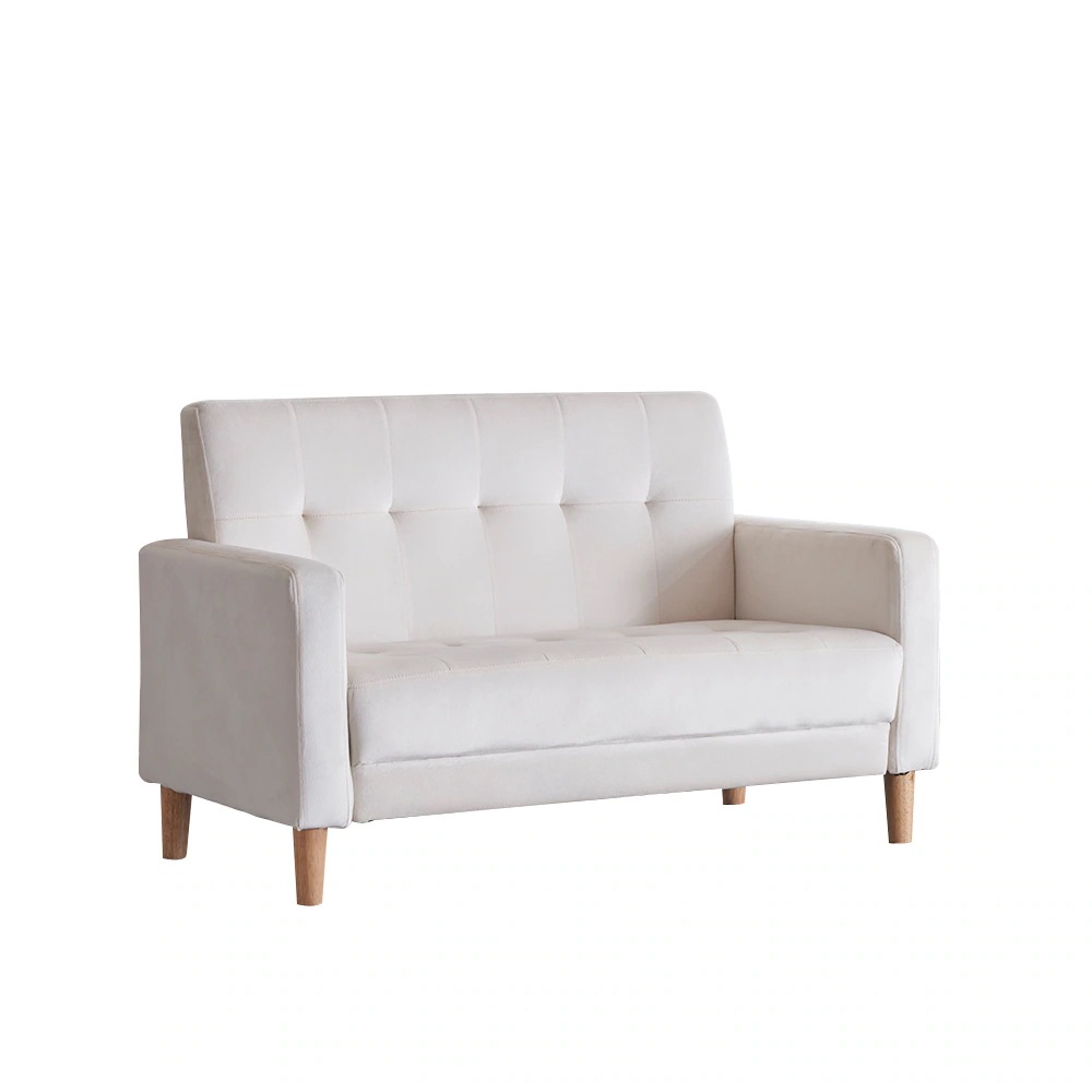 I59ソファー 二人がけソファー 2人掛け 幅105cm高さ12cmリビングソファ 肘付き ロボット掃除機も通れる ベルベット調 かんたん組立 1人用にも おしゃれ かわいい 東京倉庫から