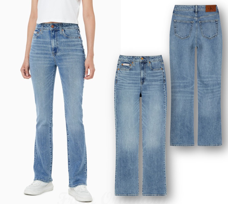 Womens Skinny Bootcut Mid-Blue Jeans (47D733G-YYC)