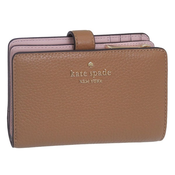 ケイトスペード 財布 レディース 二つ折り財布 アウトレット レザー ブラウン WALLETS MED COMBIFLD KN750-201 KATE SPADE