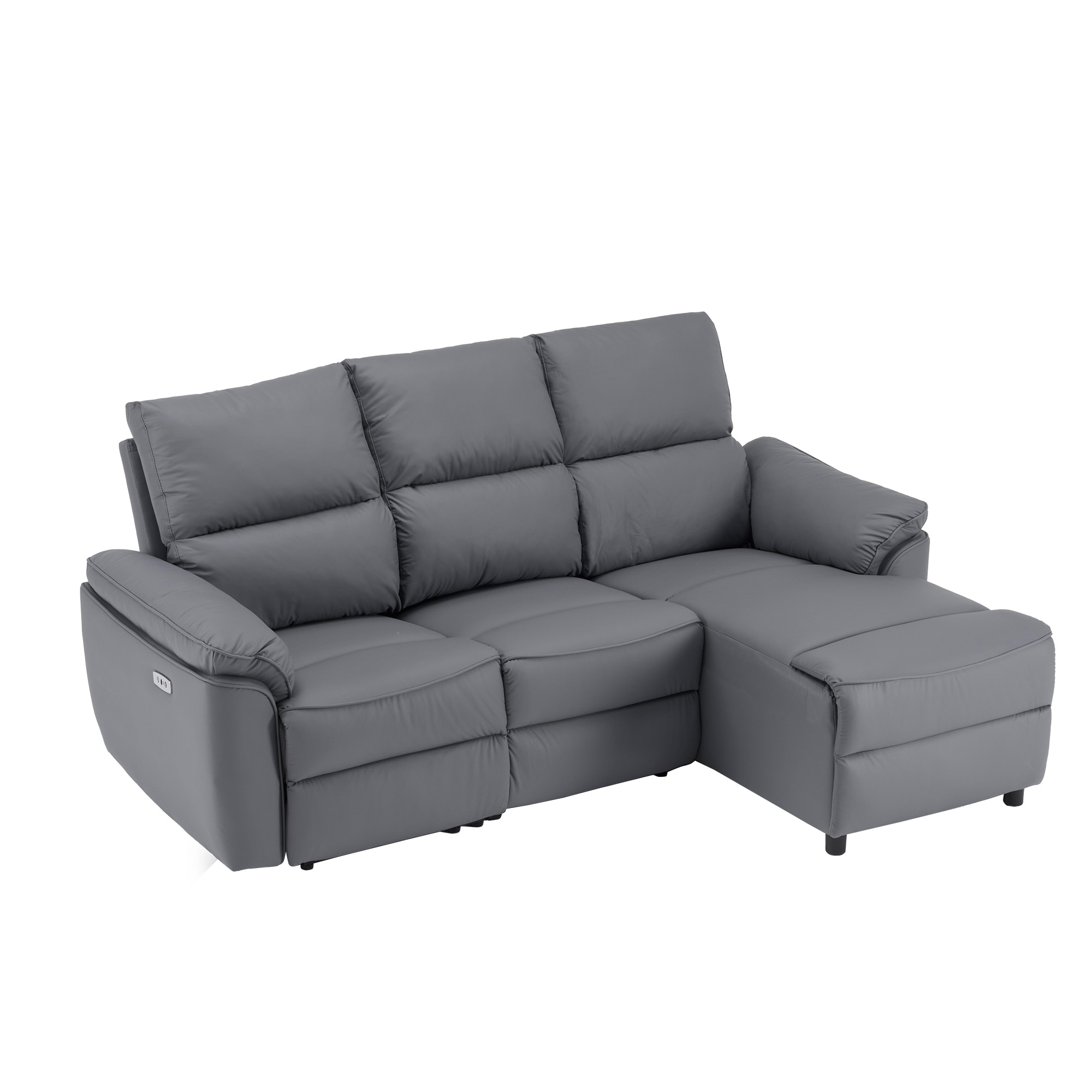 F64リクライニングチェア リクライニングソファ 3人掛け カウチソファ 電動 USB+TYPE‐C充電可 リクライニング 片方調節145 オットマン一体型 パーソナルチェアー 電動ソファ 耐圧分散 52,505円