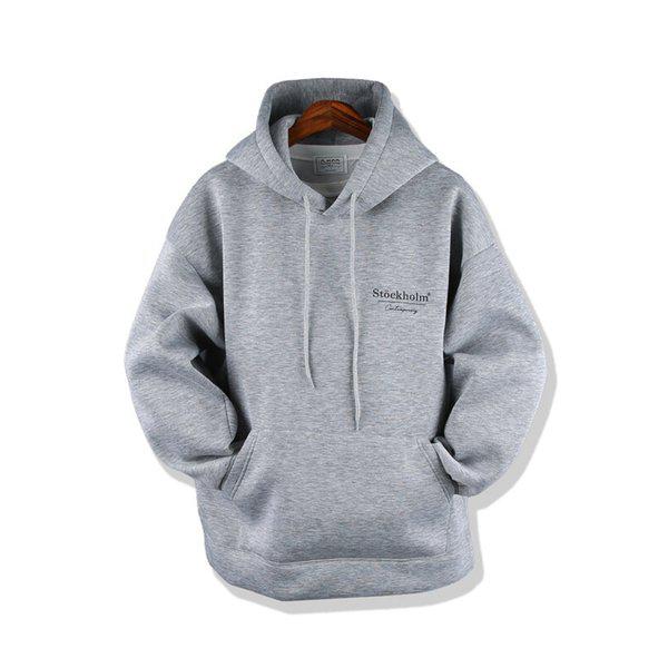 メンズ オーバーサイズ ネオプレン ストック フード付きTシャツ RB-TSA-Q004-グレー