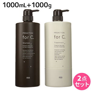 プロアクション フォーシー シャンプー 1000mL + トリートメント 1000g セット