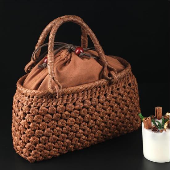 職人手作り良品　山葡萄かごバッグ 手編み山葡萄籠バッグ バスケット籐かご