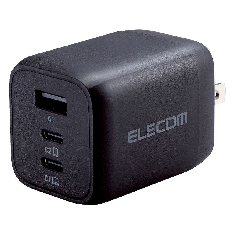AC&USB充電器65W ブラック EC-AC4465BK