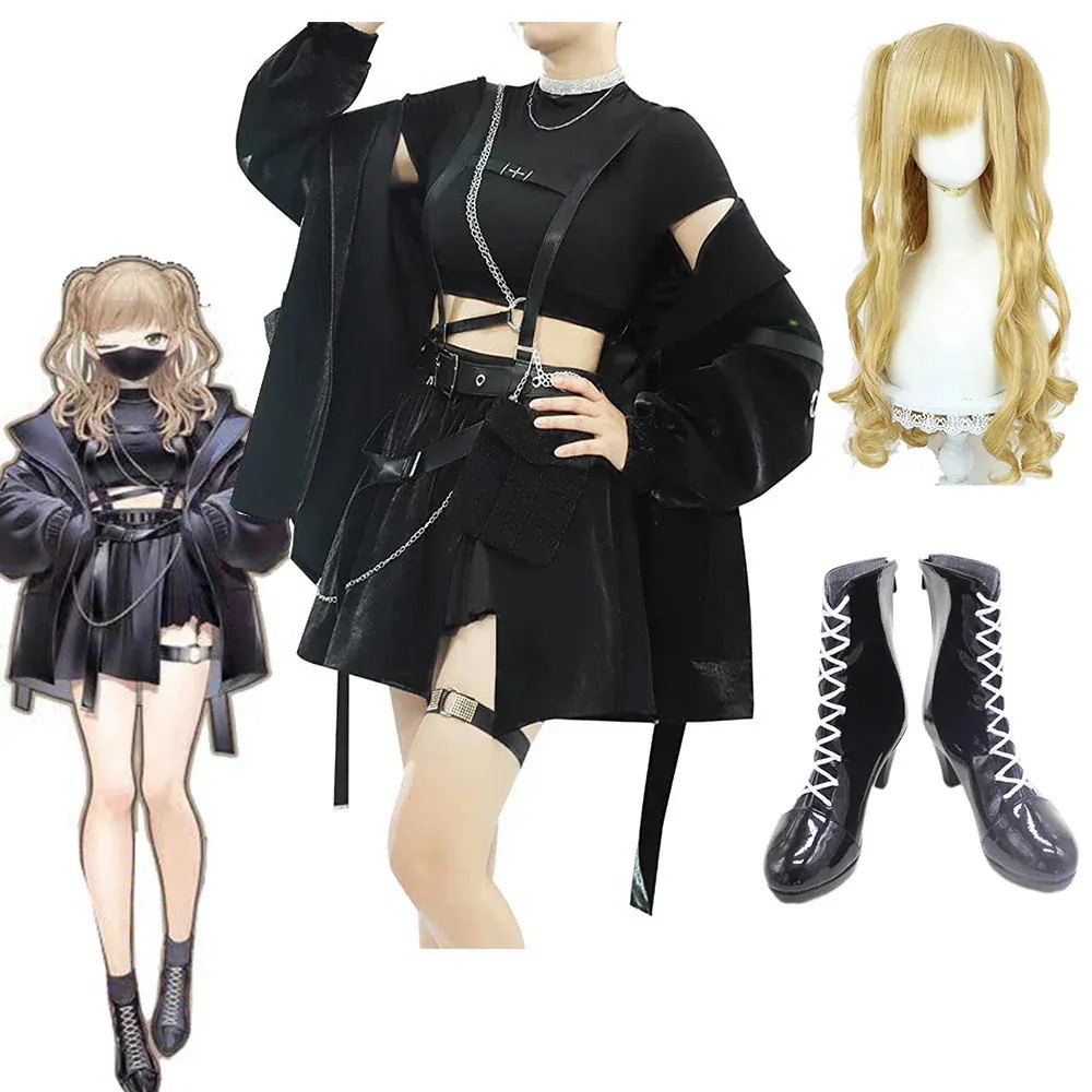 バーチャルYouTuber にじさんじ シスタークレア Sister Claire ウィッグ靴追加可 コスプレ衣装 風 ハロウィン クリスマス 学園祭 文化祭 仮装 ハロウィン クリスマス 衣装