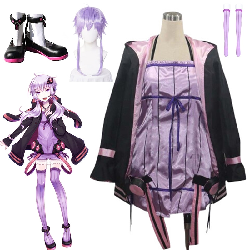 ボーカロイド 靴下付き 結月ゆかり コスプレ衣装 ウィッグ 靴 追加可 ゆづき ゆかり コスプレ衣装 コスチューム 撮影 ハロウィン イベント 撮影 お祭り 学園祭 クリスマス 文化祭 コスプレ 衣装