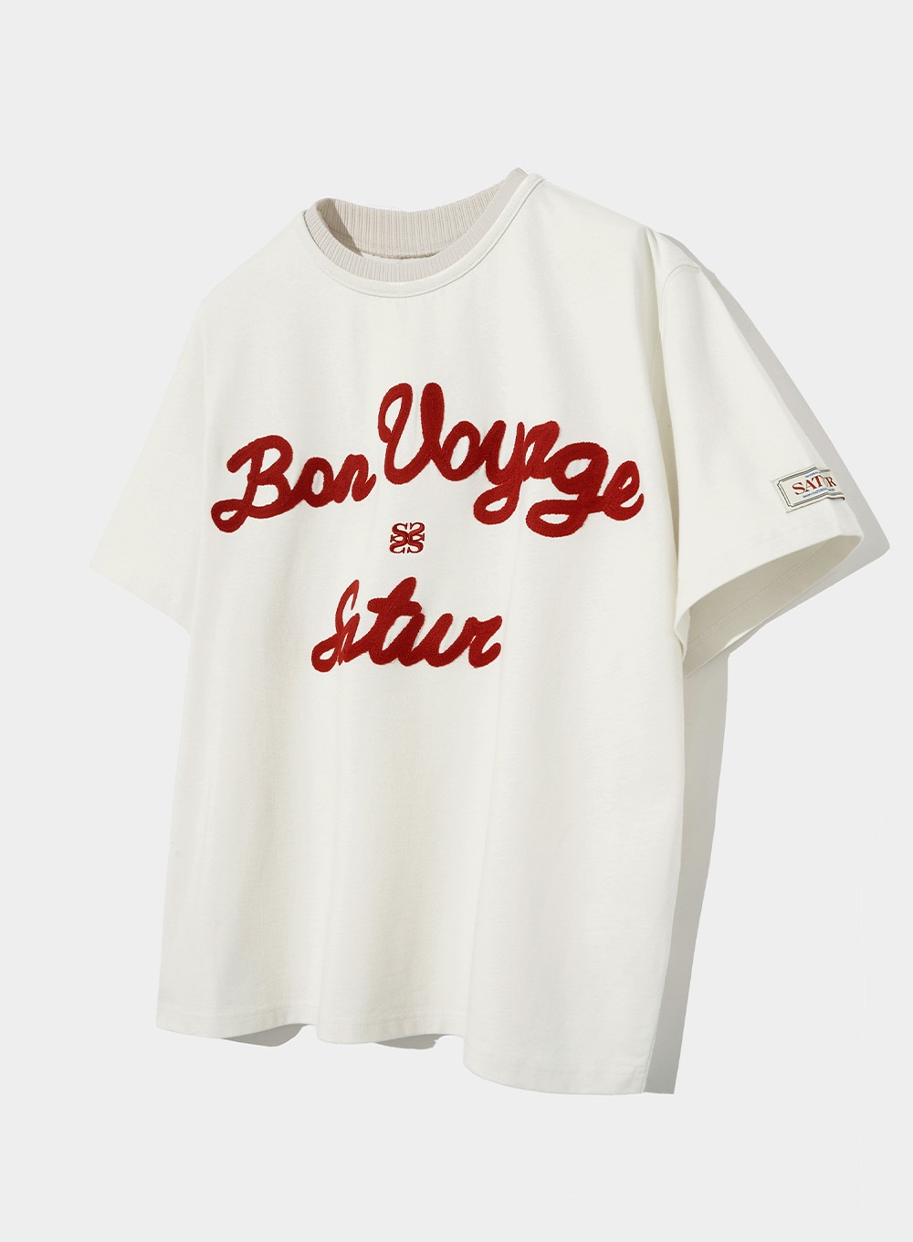 【SATUR】 SATUR LOGO VOYAGE T-SHIRTS : PERIOD RED