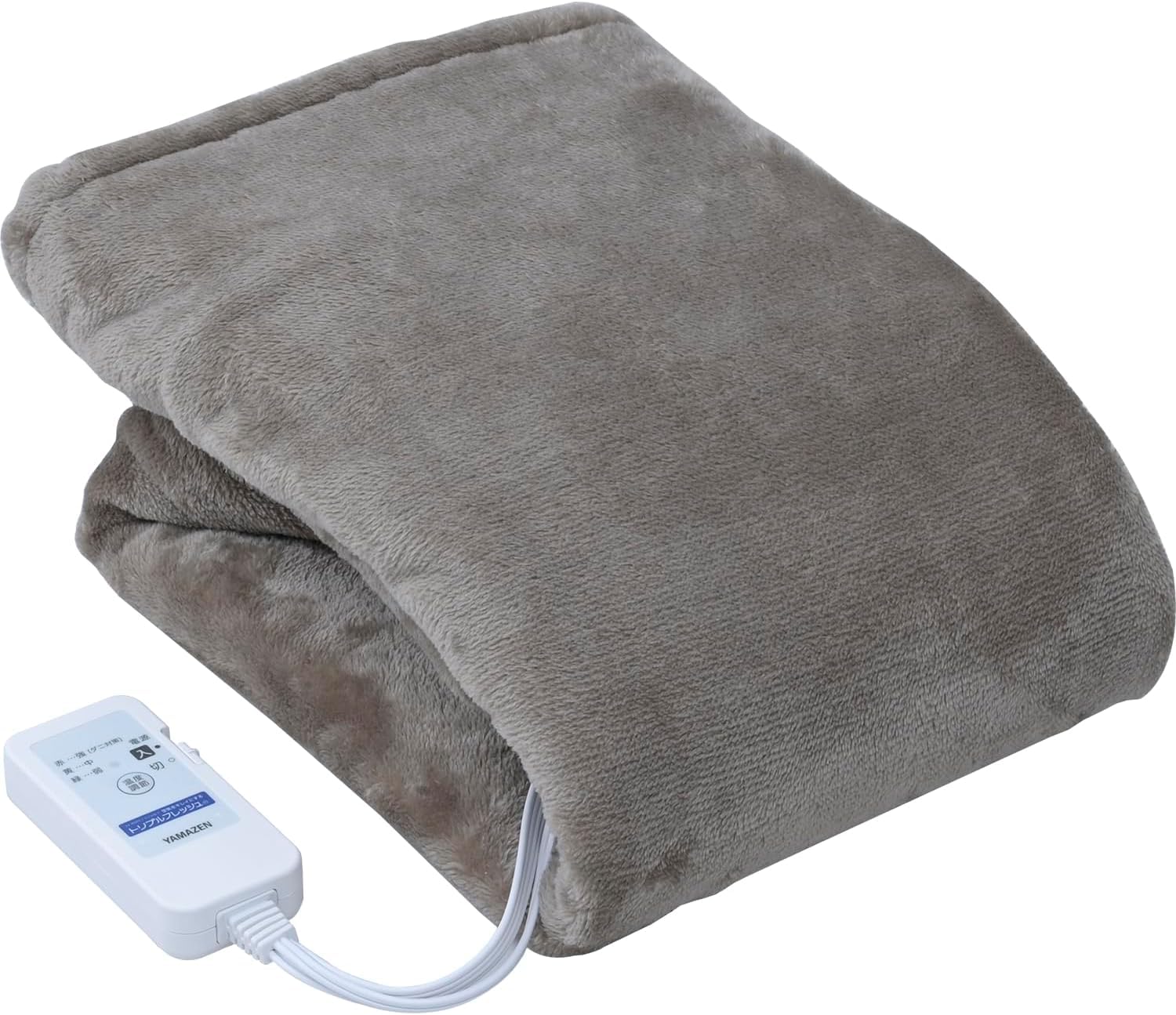 [山善] 電気毛布 ひざ掛け 100×70cm 洗える 「足がスッポリ入る/広げて使える」 4WAY仕様 消臭加工 ダニ対策機能 切り忘れ防止タイマー付き 温度調節3段階 YHK-MSP50