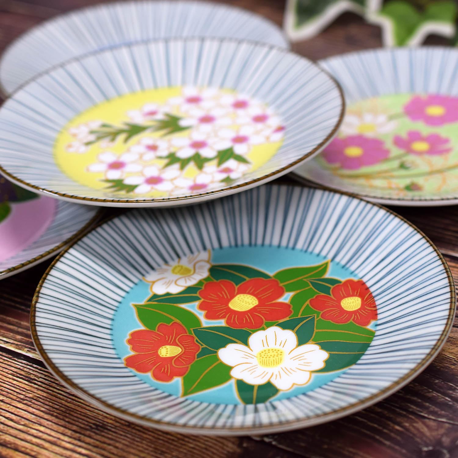 和座の蔵 お皿 セット おしゃれ 食器 九谷焼 小皿 5枚セット 花絵変り 陶器 高級 ブランド 和食器 取り皿 日本製 結婚祝い プレゼント ギフト