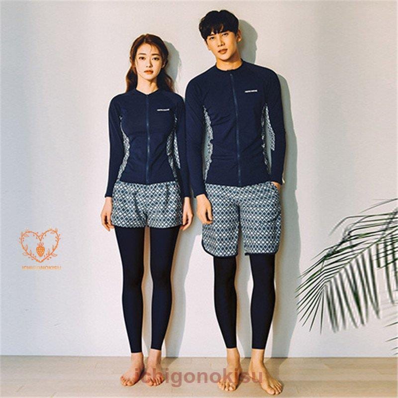 サーフィン カップル 水着 シュノーケリング スポーツデザイン レディース 日焼け止め セット 大きいサイズ ダイビング ズボン シンプル 長袖 メンズ 5,553円