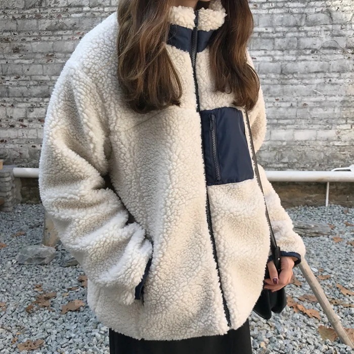 Hot!!!新品 大人気 ボアブルゾン レディース ボアジャケット ボアコート アウターコート ブルゾン ボア もこもこ 防寒 カジュアル 冬 ゆったり アウトドア 暖かい 学生