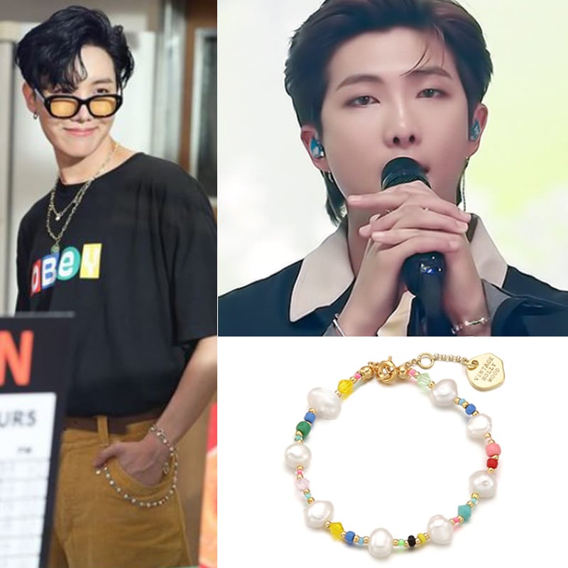 Pearl n Crystal Beads Bracelet bts着用 レッドベルベット着用