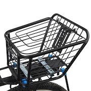 自転車アクセサリー|新商品プロモーション自転車用リアバスケット 荷物収納オーガナイザー アクセサリー 犬用キャリア キャリーカーゴバスケット ブラック アウトドア 電動自転車