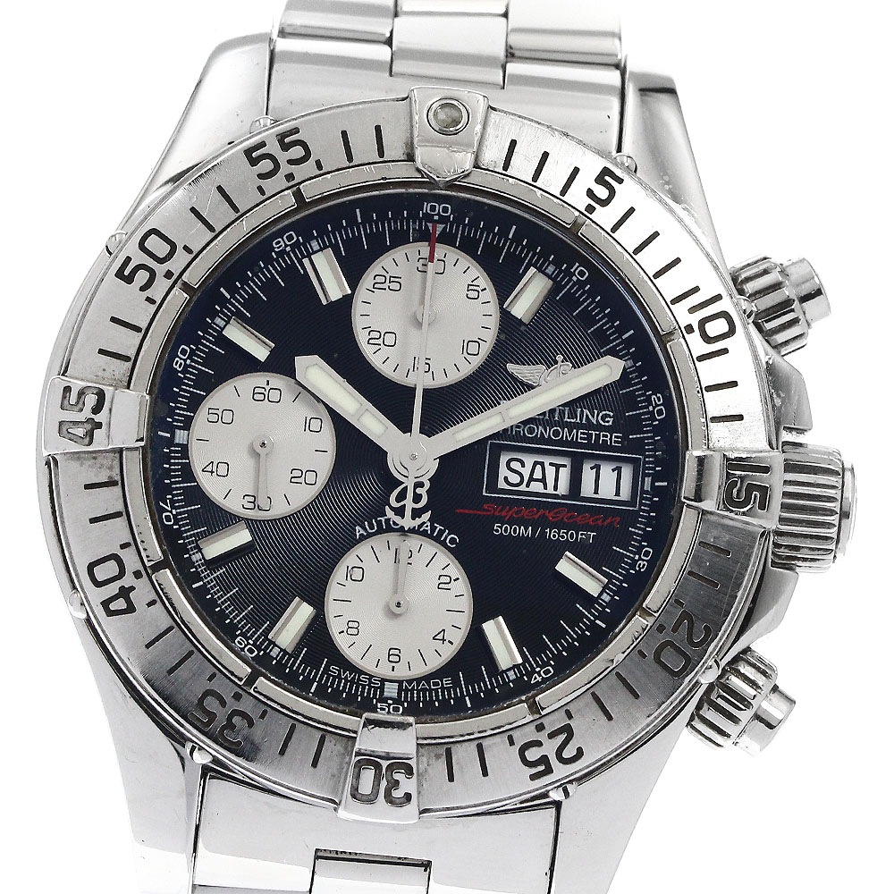 ブライトリング BREITLING A13340 スーパーオーシャン クロノグラフ デイデイト 自動巻き メンズ 箱付き_888435【中古】