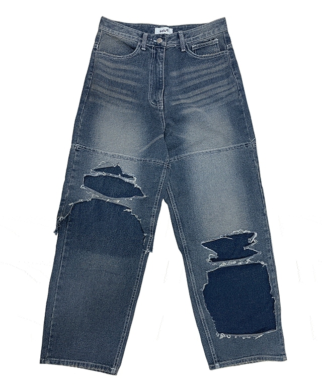 Dislayered denim pants (1color) 6,579円