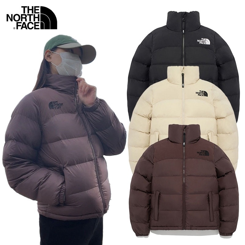 NJ3NQ80 WS NEW PUFFY EX ON BALL JACKET ダウンジャケット スタンドネック ハイネック 軽量 軽い レディース ショート ミドル 防寒 暖か オンボール かわいい