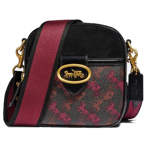 88331 Kat Camera Bag With Colorblock Horse And Carriage Print