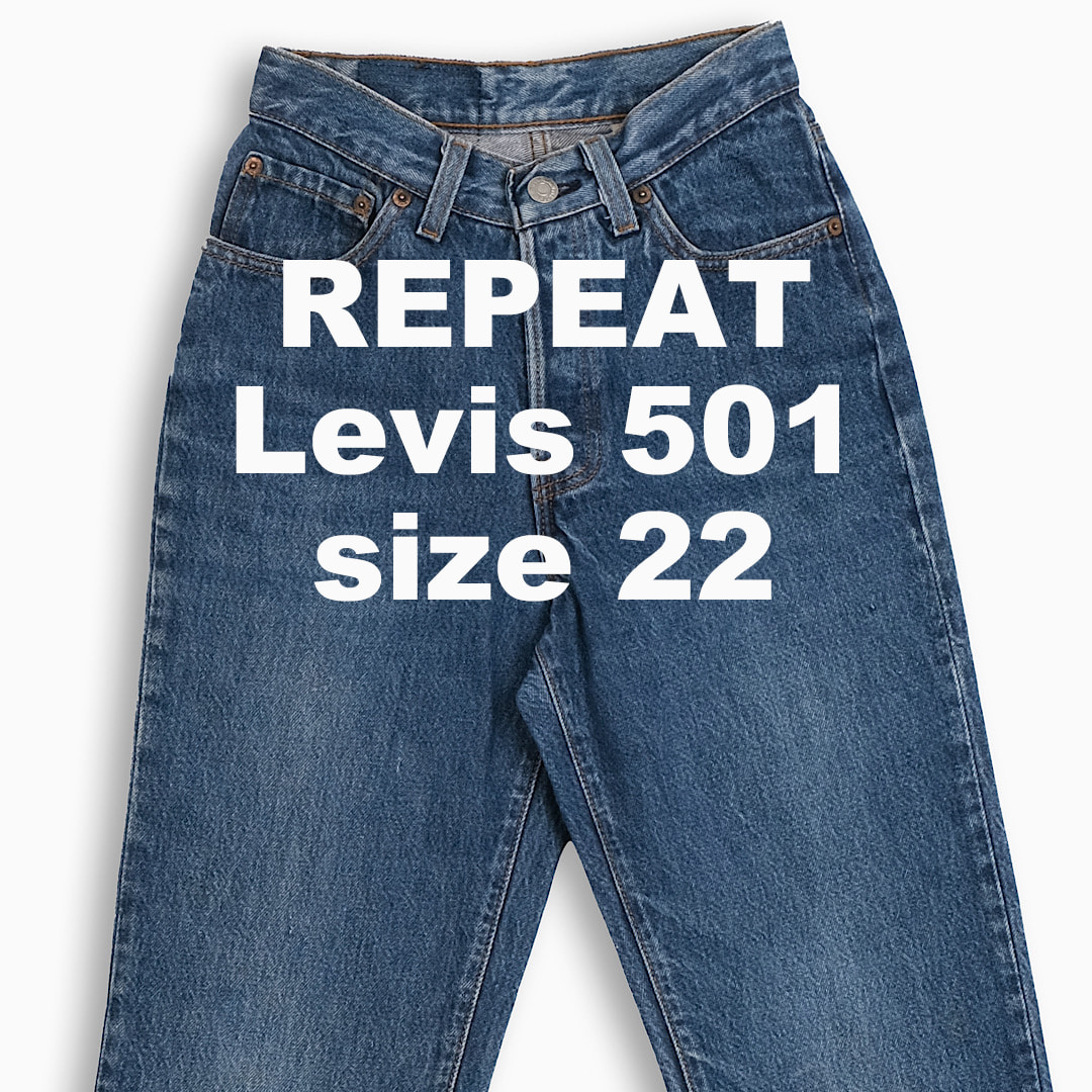 Levi’s 501 インディゴ ストレート デニムパンツ 80s USA製 22インチ (LV5012403)