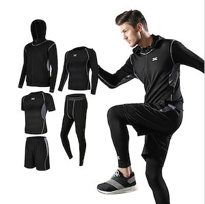 メンズ コンプレッションウェア 長袖 半袖 ショートパンツ ハーフパンツ レギンス パーカー 通気性 速乾性 伸縮性 スポーツウェア ジャージ上下トレーニングウェア ヨガウェア ジョギング マラソン