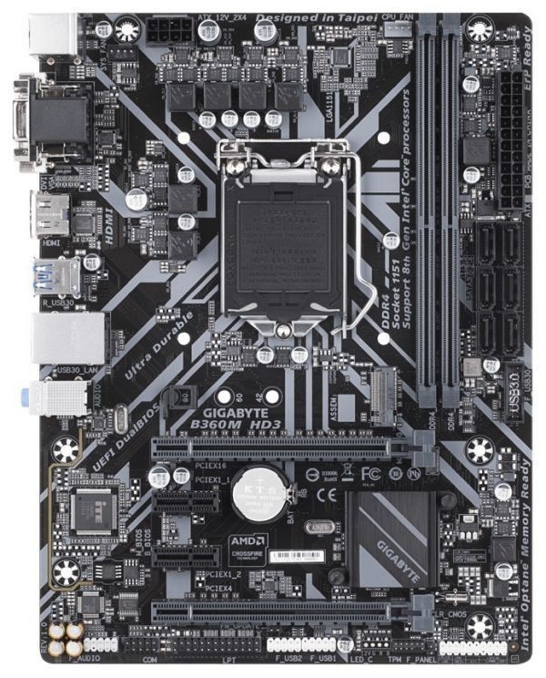 GIGABYTE B360M HD3 Intel B360 Socket LGA 1151 DDR4 Micro ATX Motherboard 6,914円