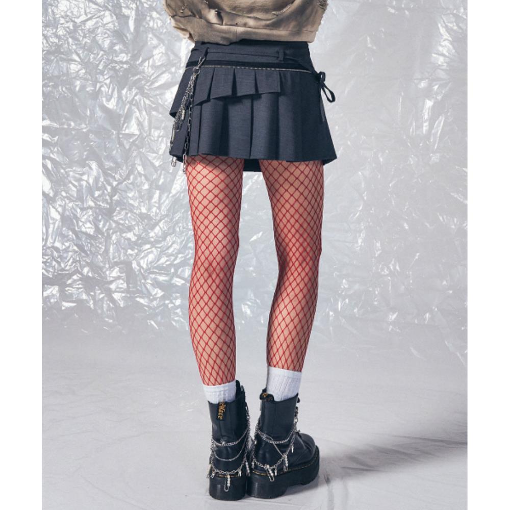 SCHISM INDUCING SCHOOL PLEATED SKIRT GREY SB9PT11GY