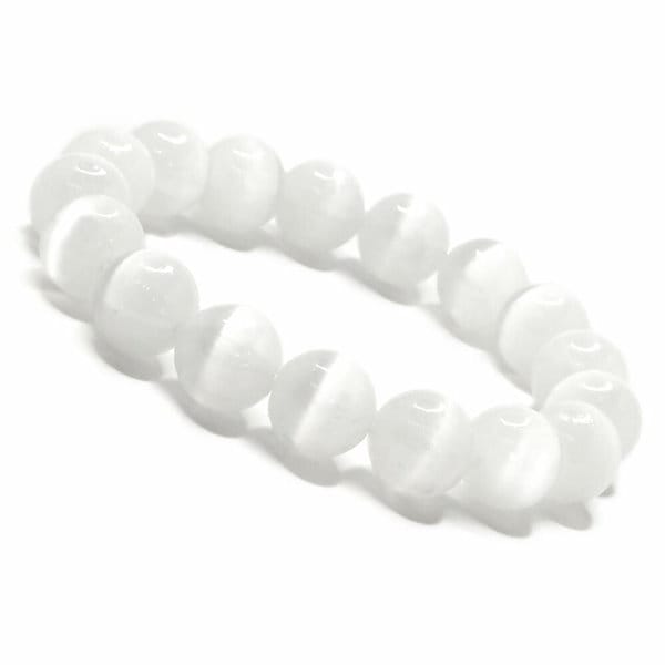 セレナイト ブレスレット 12mm パワーストーン ブレスレット メンズ レディース 天然石 数珠 アクセサリー メンズブレスレット レディースブレスレット パワーストーンブレスレ hh000145