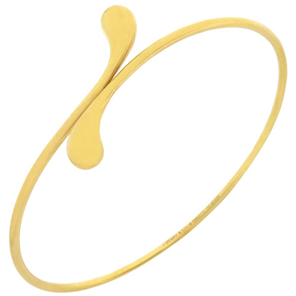 ティファニー Tiffany & Co バングル ティアドロップ K18YG イエローゴールド 18K YG 18金 Au750 ブレスレット 【中古】