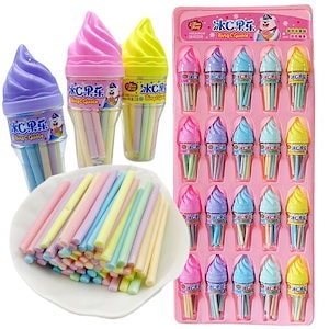 アイスクリーム 最新の味 フルーツ味 ストロー付き お菓子として楽しめる 爽やか風味