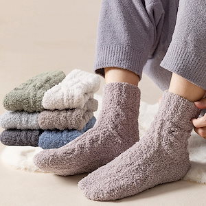 ソックス メンズ 靴下 3足セット ボア 厚手 裏起毛 暖かい ブランケットソックス ホームカバー 防寒 冷え取り もこもこ おしゃれ