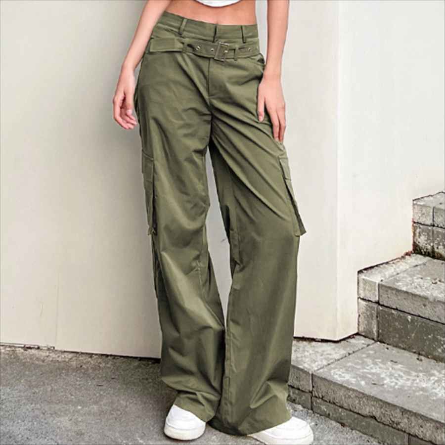 定番アイテム ボトムス アーミー パンツ ロング ロング丈 マキシ マキシ丈 大人可愛い カジュアル お洒落 かっこいい 大人女子 ラフ ボーイッシュ スポーティー ルーズ 個性的