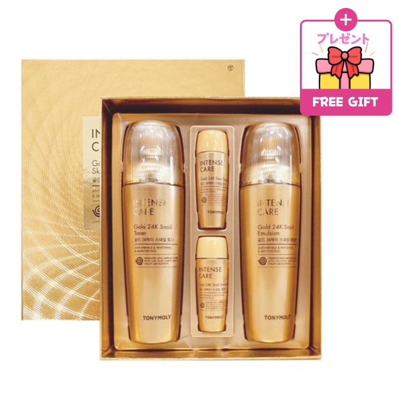 [基礎化粧品セット] インテンスケアゴールド24Kスネイルトナー 140ml+スネイルエマルジョン 140ml 化粧水 美容液 乳液 5,391円