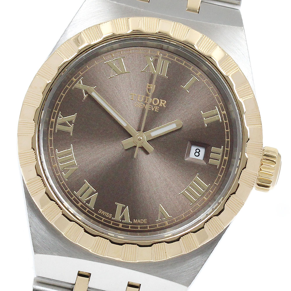 チュードル TUDOR 28303 ロイヤル デイト YGコンビ 自動巻き レディース 良品 保証書付き_890112【中古】
