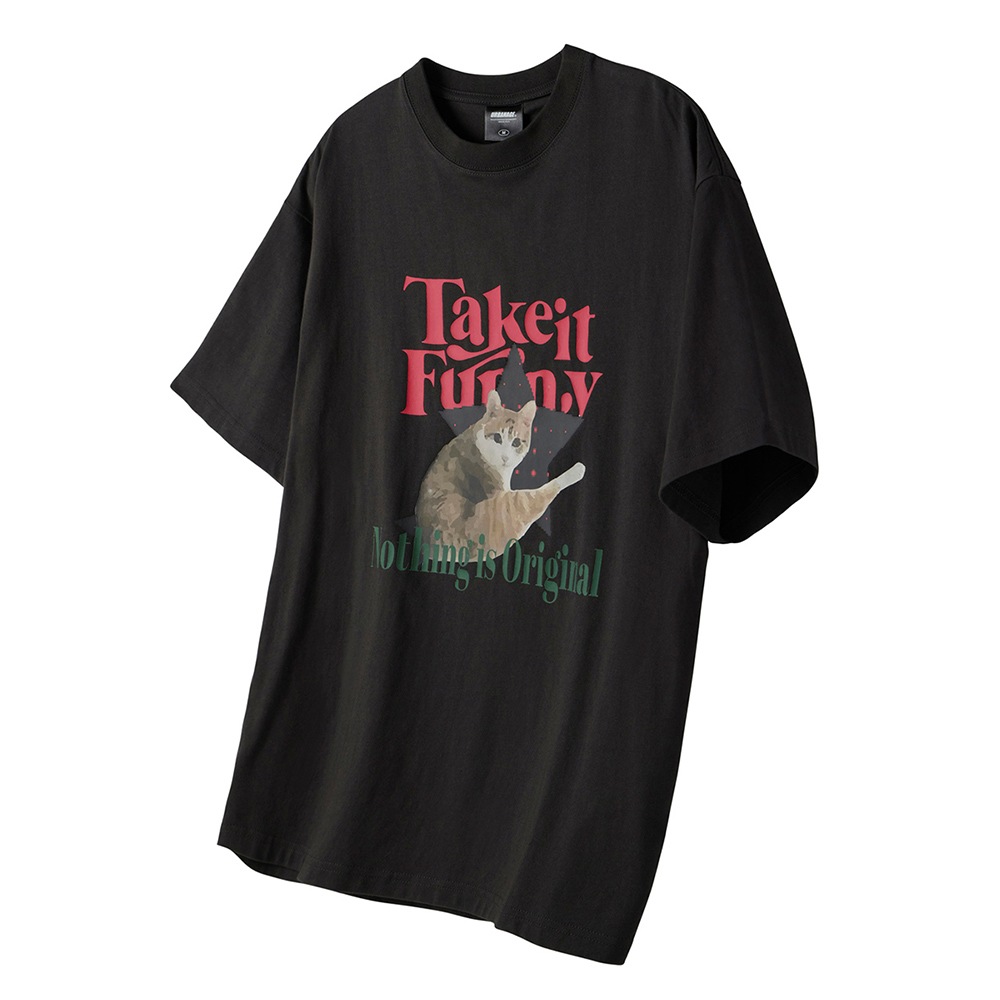 Take it Funny Pet Over Short Sleeve_Charcoal