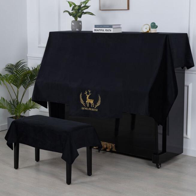 超目玉新品 ピアノカバー 4点セット ピアノカバー キーボードカバー 椅子カバー アップライト トップカバー 北欧 標準直立型ピアノ用 おしゃれ ピアノ掛け 乾燥 汚れ防止 便利 ヨーロッパ風 おしゃ