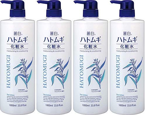 【まとめ買い】麗白 ハトムギ化粧水 本体 大容量サイズ 1000ml×4個