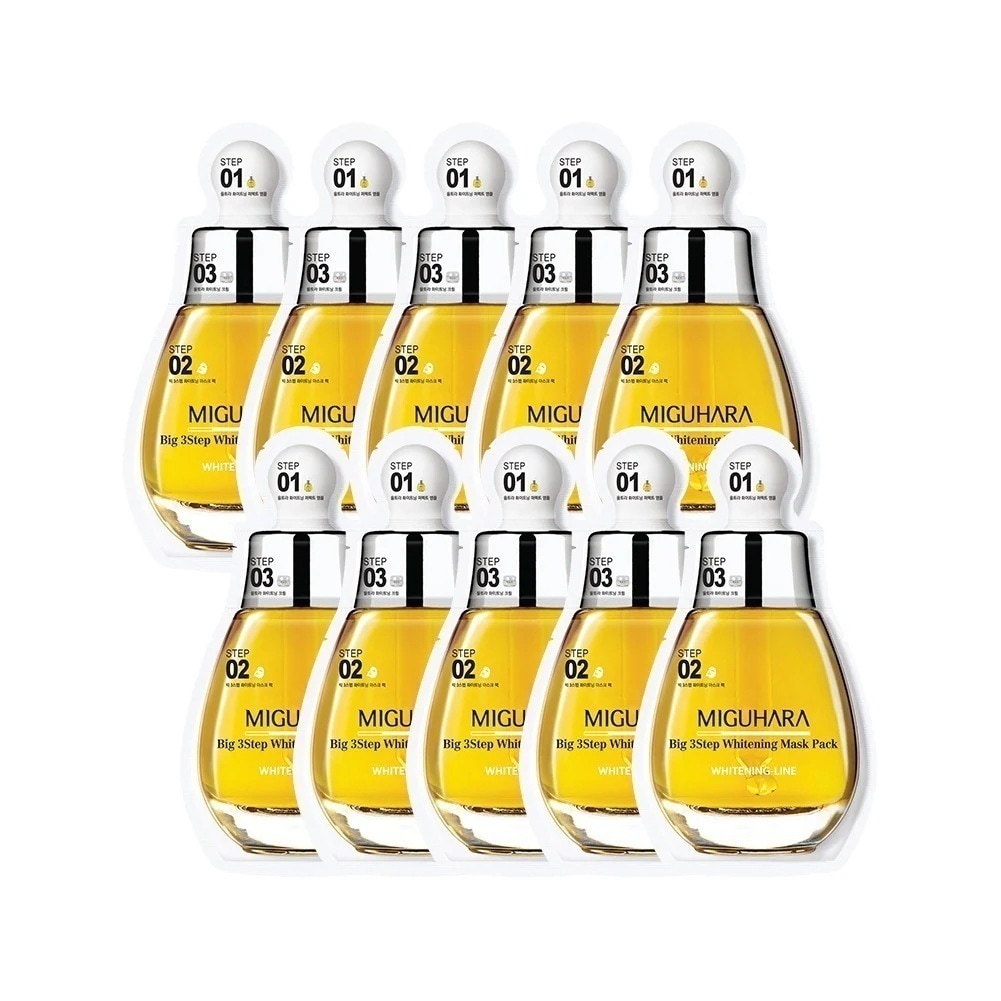 ビッグ3 ステップ Whitening マスクパック 10枚