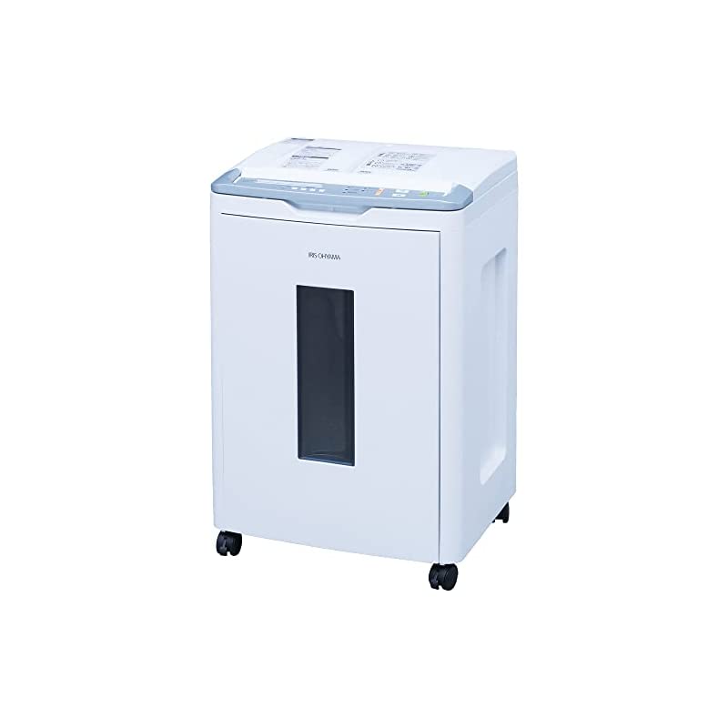 オートフィードシュレッダー　AFSR60M　アイリスオーヤマ [最大400円OFFクーポン★くらしにプラス] シュレッダー 業務用 アイリスオーヤマ コンパクト 電動 静音 マイクロクロスカット 自動給紙 60枚  70枚 オフィス用品 事務用品 書類整理 シュレッダー機 オートフィードシュレッダー ホワイト グレー 白 AFSR60M [B] | DENDEN