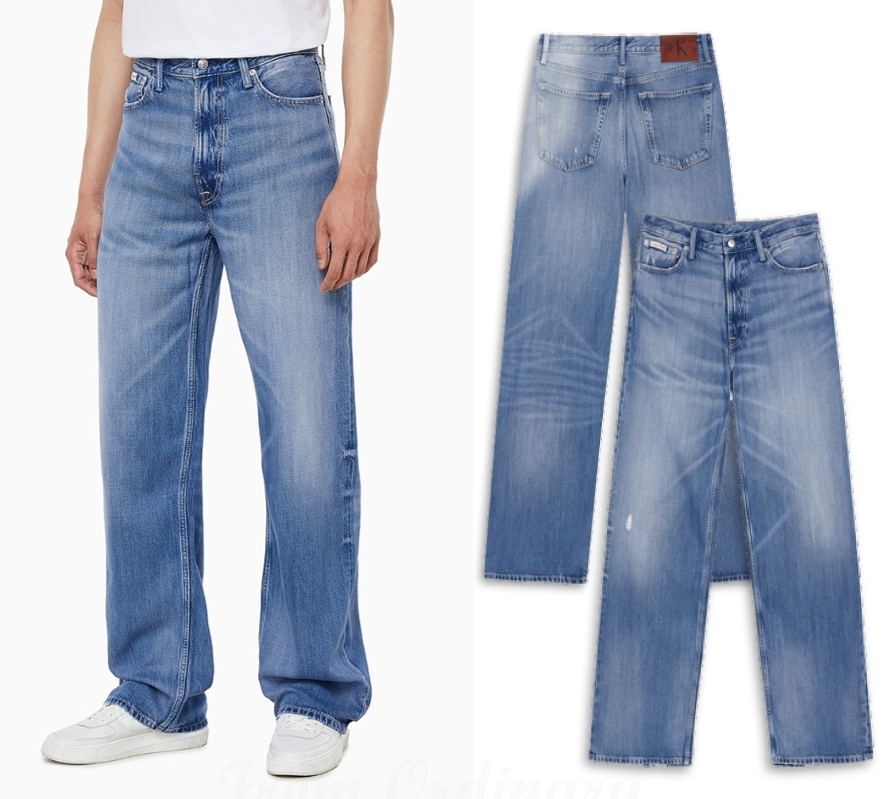Baggy Fit Mid-blue Tencel Jeans (4RC735G-X21)