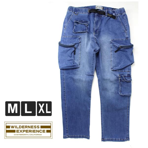 メンズ パンツ レギュラーフィット WILDERNESS EXPERIENCE ウィルダネスエクスペリエンス フィールド デニム カーゴ パンツ 814102 【返品交換不可】