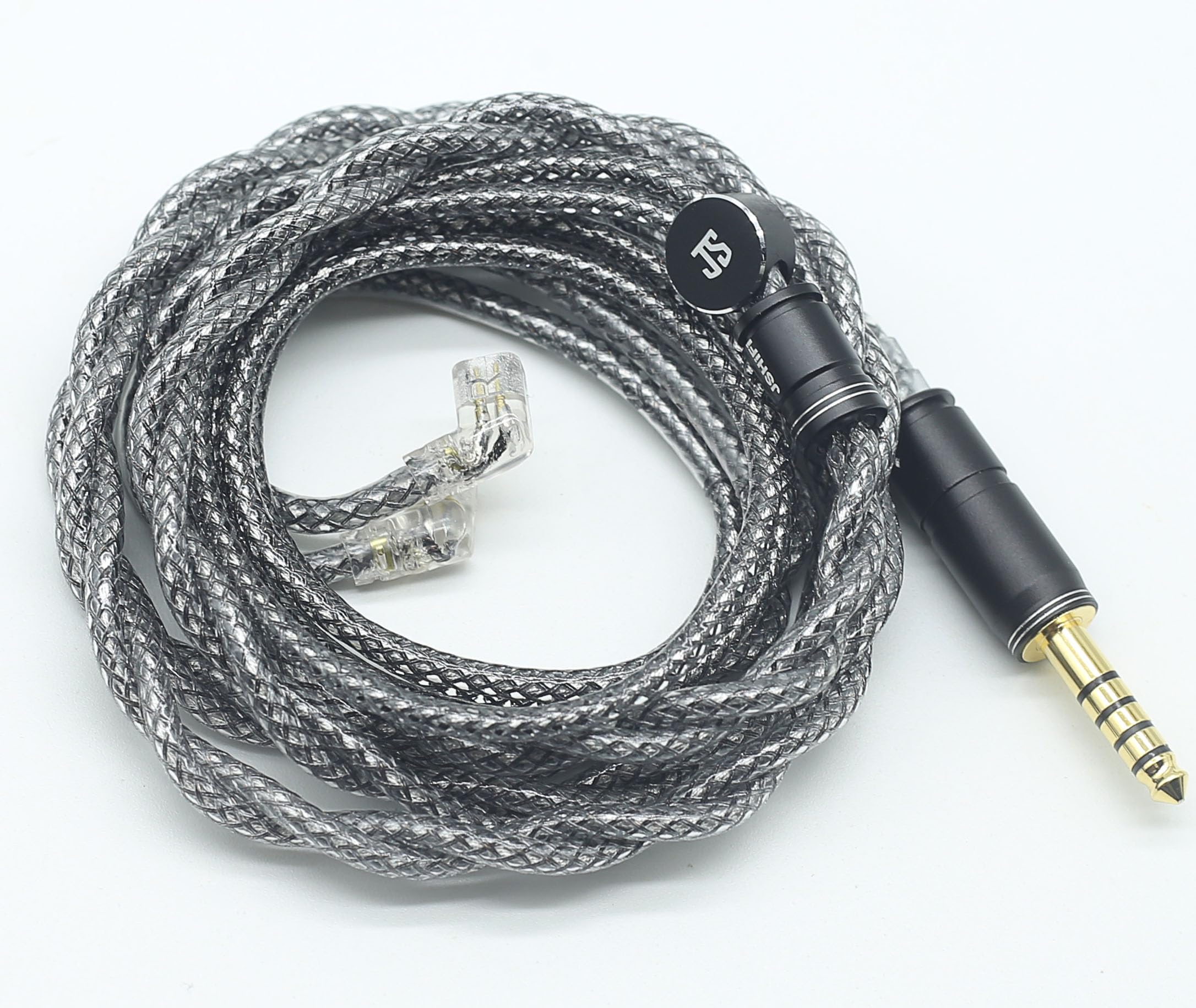 【JSHiFi-Mercury】QDC4.4mmリケーブル 単結晶銅銀メッキとグラフェン単結晶銅線材 QDCイヤホンアップグレードケーブル 4.4mmイヤフォン交換ケーブル (QDC4.4mm)