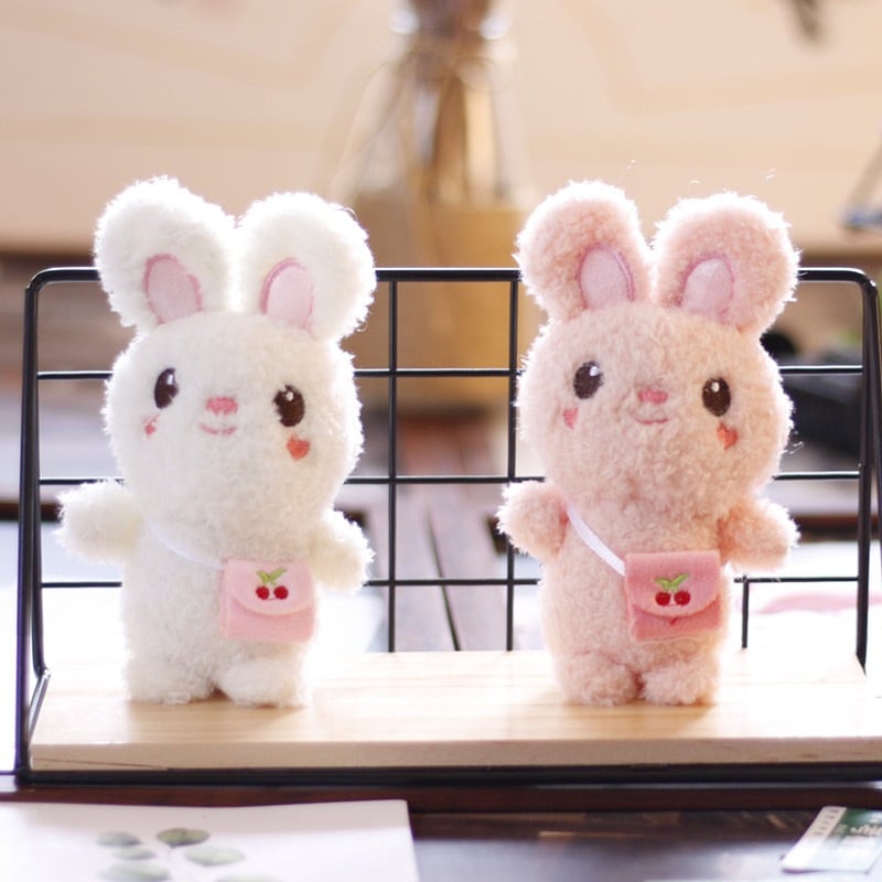 小さなウサギのペンダント人形ぬいぐるみかわいいかわいいランドセル飾りカップル人形キーホルダー人形