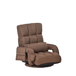 [国内発送]A353回転式座椅子 肘掛け ハイバック 座いす リクライニング 1人掛けソファー フロア ソファー リラックスチェア 折りたたみ リクライニングチェアー ファブリック 座イス おしゃれ