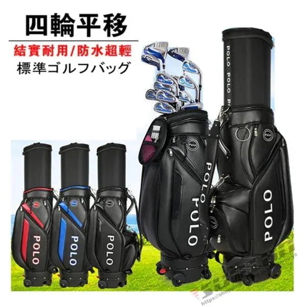 ゴルフ ローラーキャディバック メンズ レディース 男女通用 キャディバッグ ローラー付き クラブケース キャスター付き キャリー 大容量 ゴルフバッグ