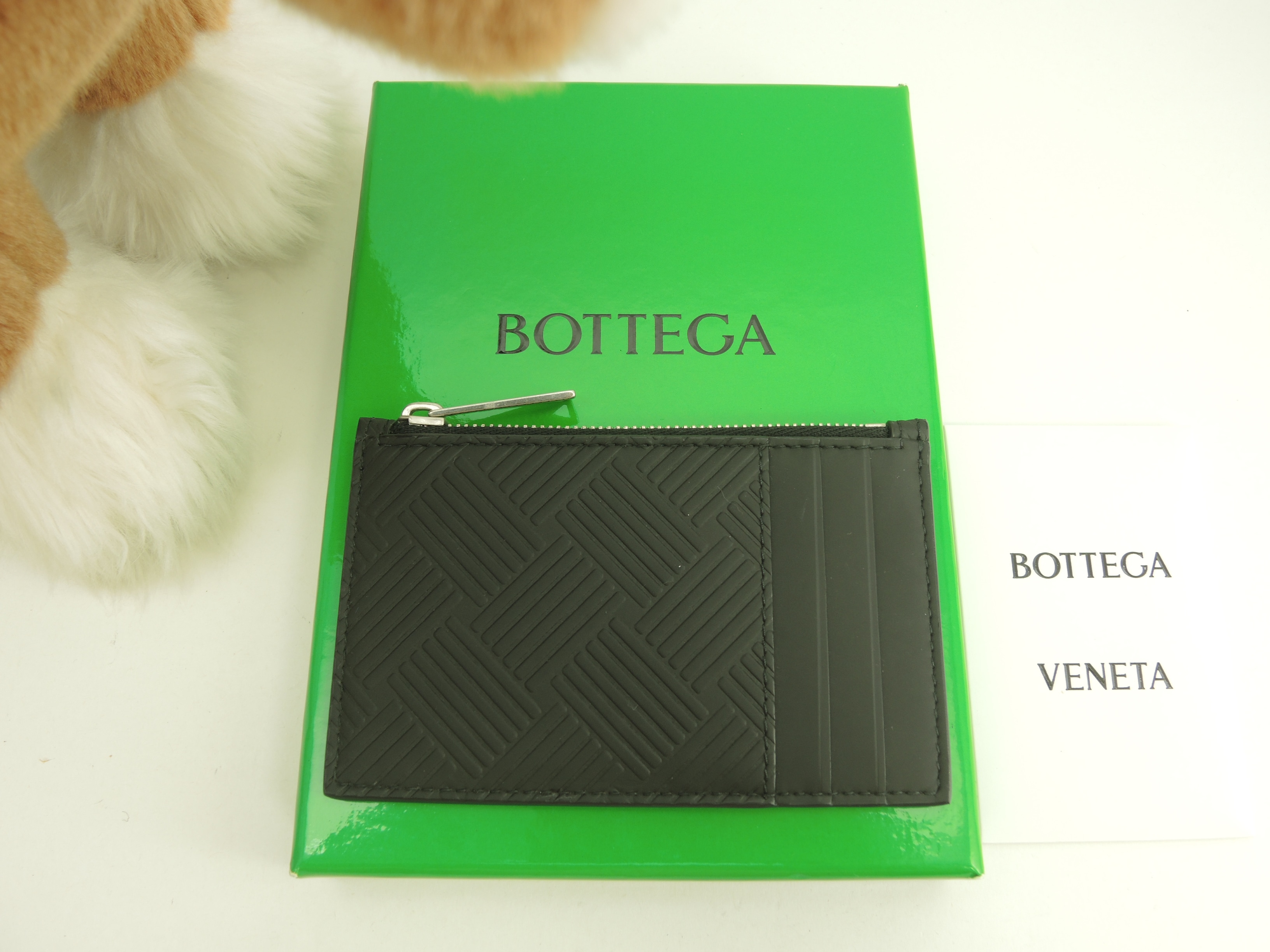 フラグメントケース 型押レザー 黒 小銭入 コインケース 新品同様@P02333831R